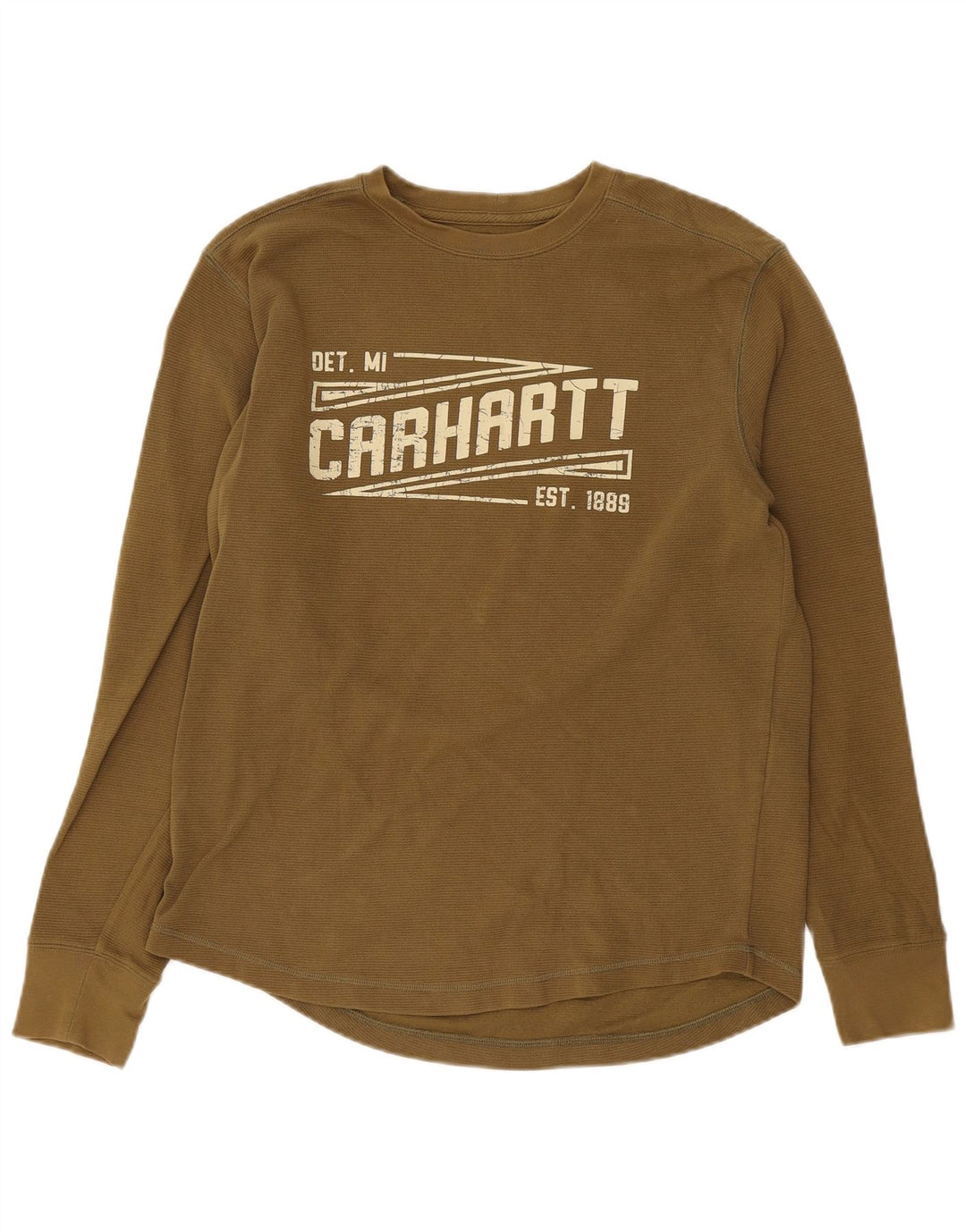 Carhartt Mens Relaxed Fit Graphic Top Manga Longa Médio Algodão Verde