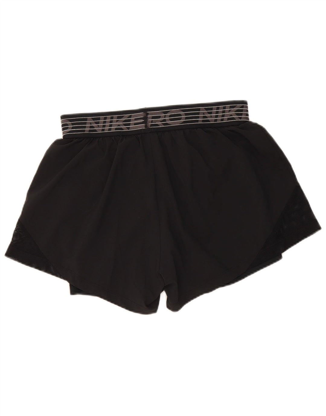 Nike Womens Dri Fit Graphic Sport Shorts UK 12 Médio Preto Poliéster
