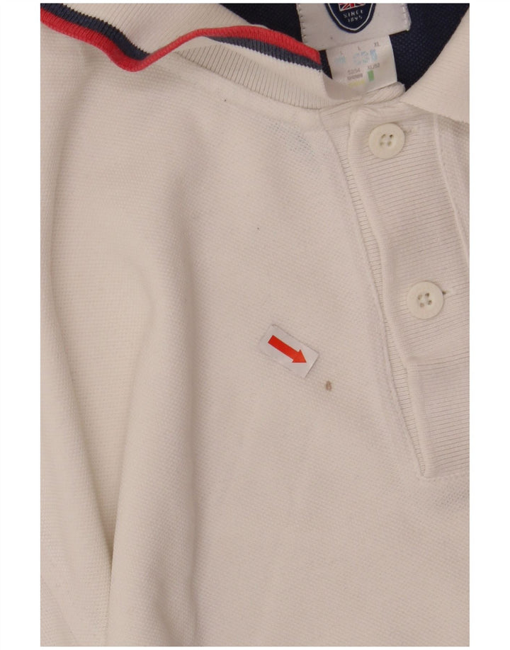 Camisa polo masculina Reebok grande algodão branco