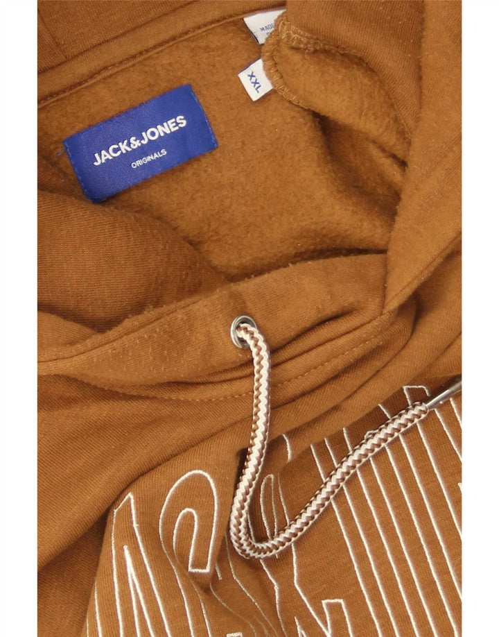 Jack & Jones moletom com capuz gráfico masculino 2XL marrom