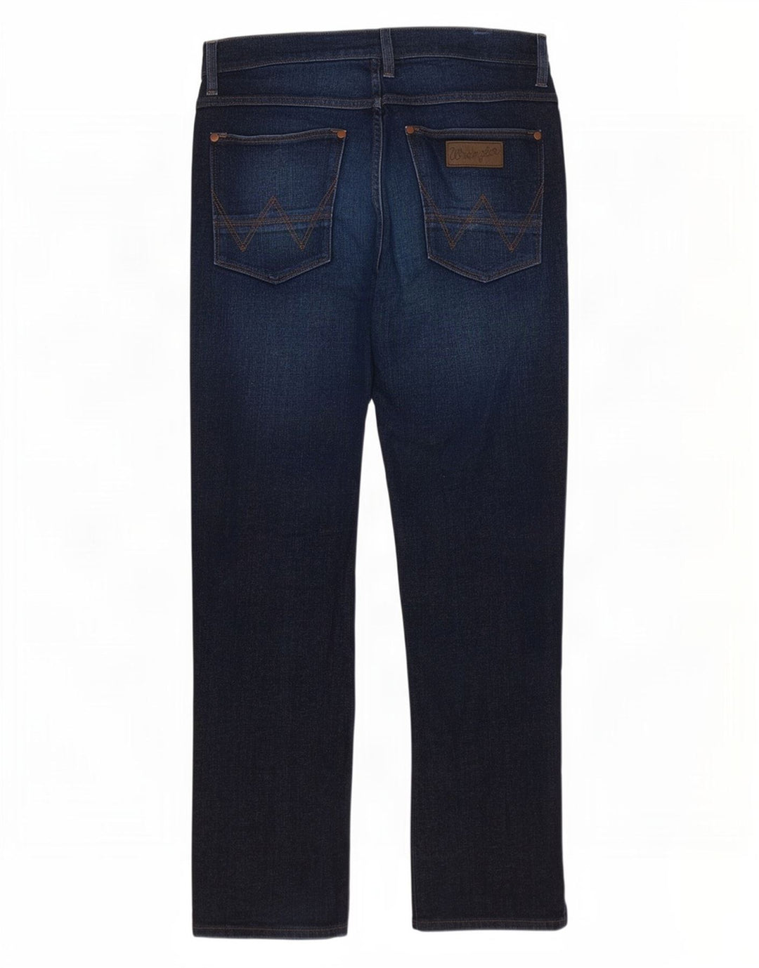 Wrangler Mens Crank Straight Jeans W32 L32 Azul Marinho Algodão