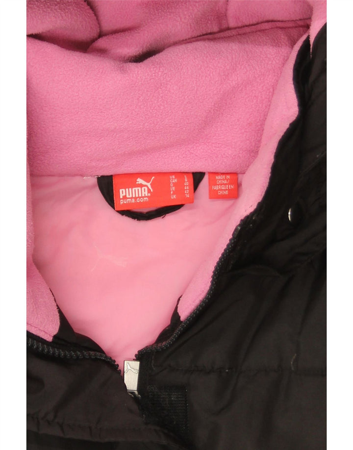 Jaqueta acolchoada com capuz feminina PUMA UK 14 grande preta