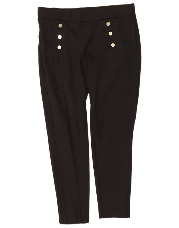 Zara Calça Feminina Crop Slim Casual XL W32 L25 Preto Viscose