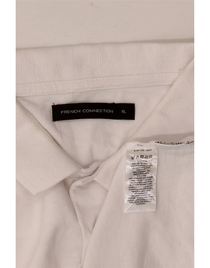 Camisa polo masculina French Connection XL algodão branco