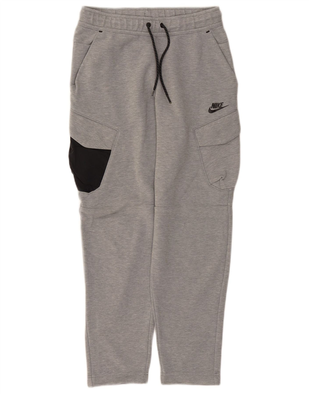 Calça esportiva masculina Nike Cargo pequena cinza colorblock algodão