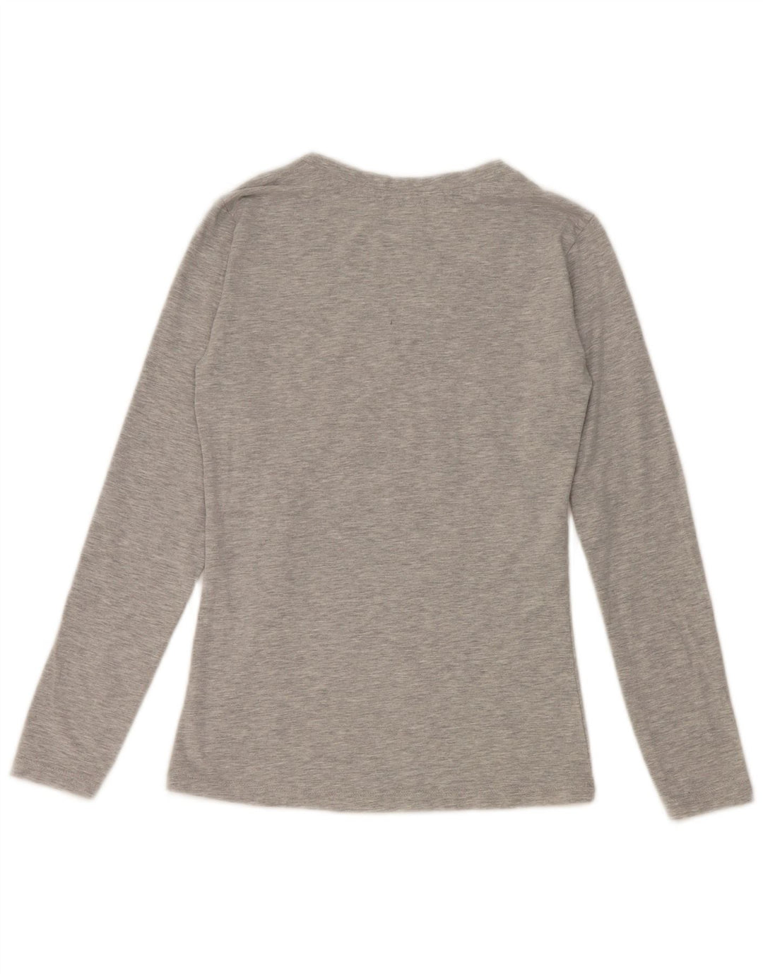 Top gráfico feminino Pickwick manga comprida Reino Unido 8 viscose manchada cinza pequena