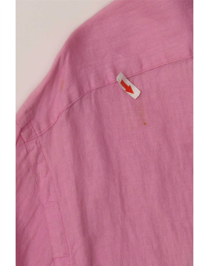 Polo Ralph Lauren Camisa masculina média rosa linho