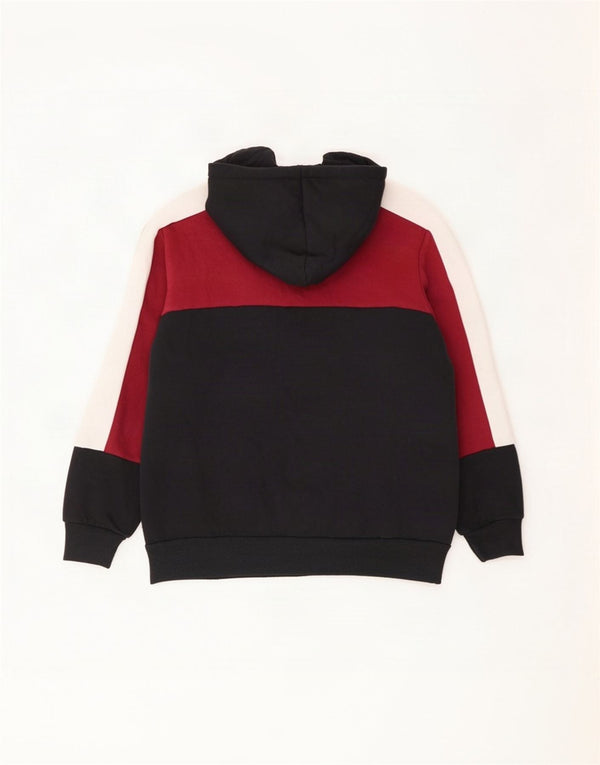 Umbro Mens Zip Hoodie Sweater XL Black Colourblock Polyester