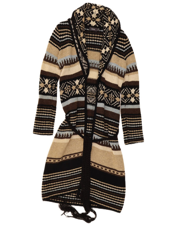 Suéter cardigã feminino Mexx Longline Reino Unido 6 XS listrado multicolorido