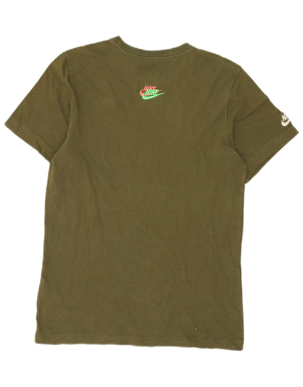 Camiseta masculina Nike Top pequeno algodão cáqui