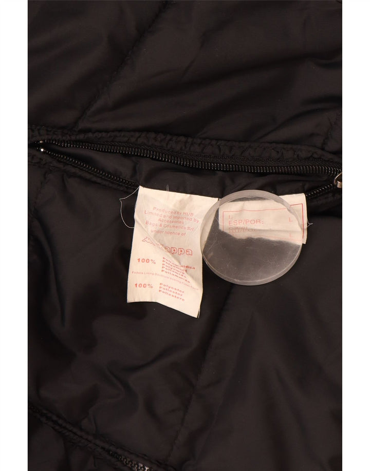 Jaqueta acolchoada masculina Kappa UK 40 grande poliamida preta