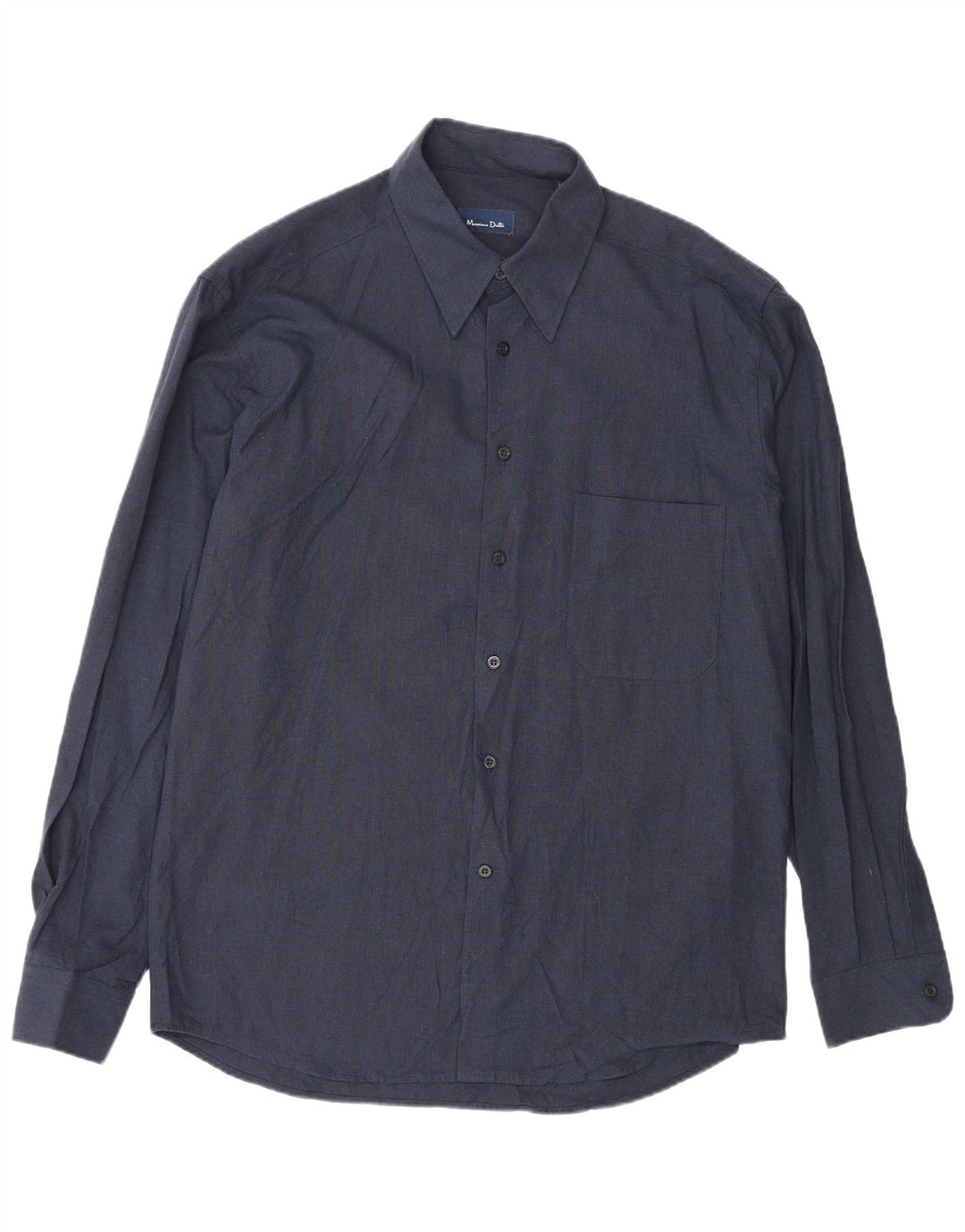 Camisa masculina Massimo Dutti tamanho 42 grande viscose azul marinho