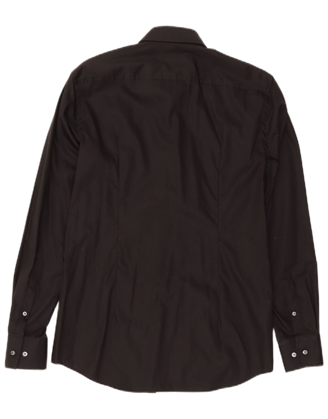 Camisa masculina Hugo Boss Slim Fit tamanho 39 algodão preto médio