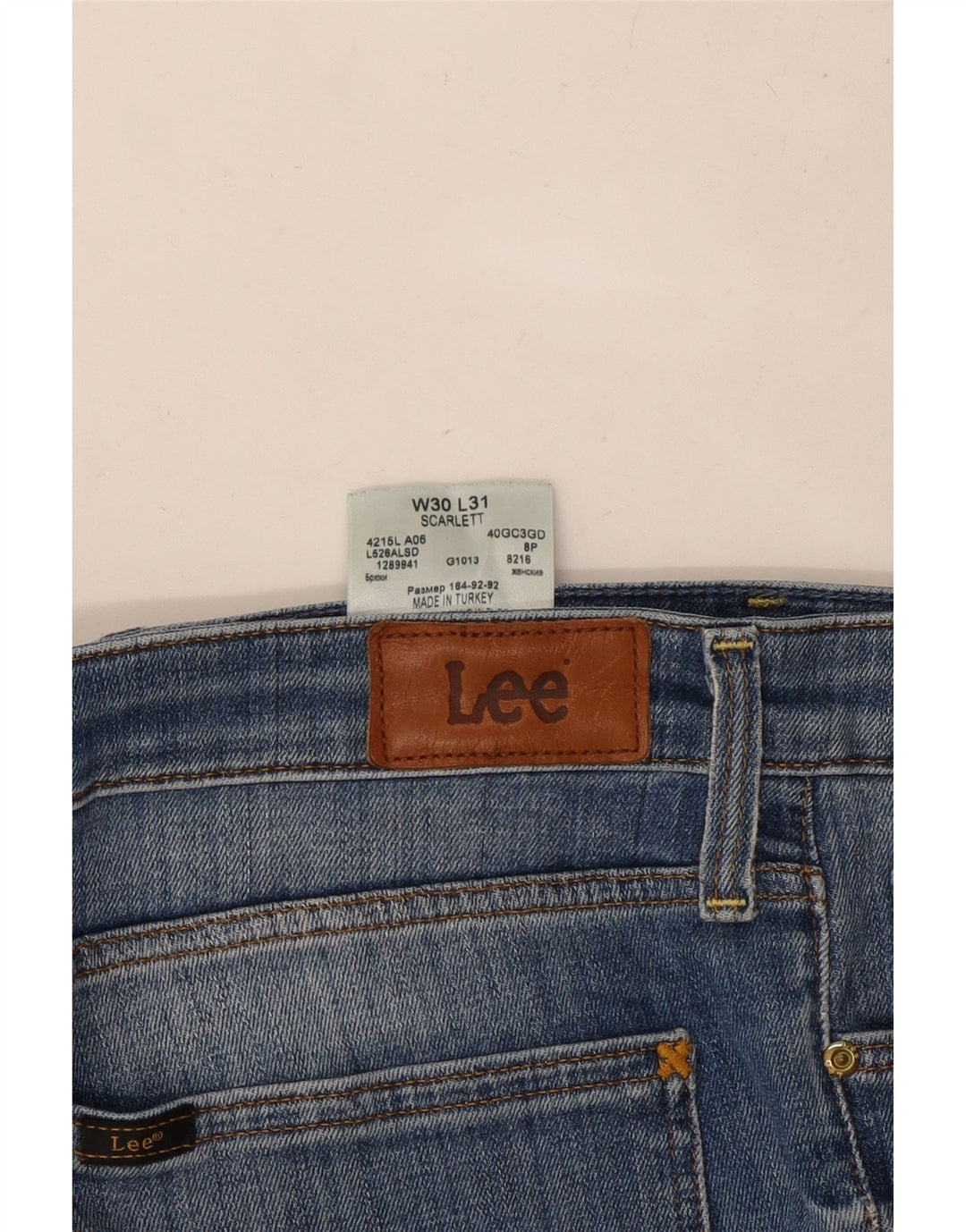 Calça Jeans LEE Feminina Scarlett Slim W30 L28 Azul Algodão