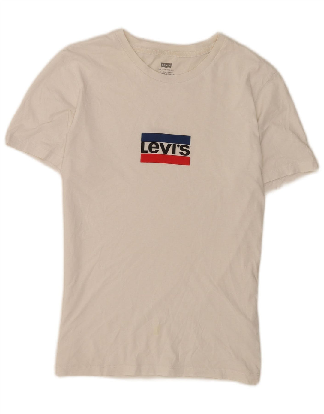 Camiseta gráfica masculina Levi's Top XS algodão branco