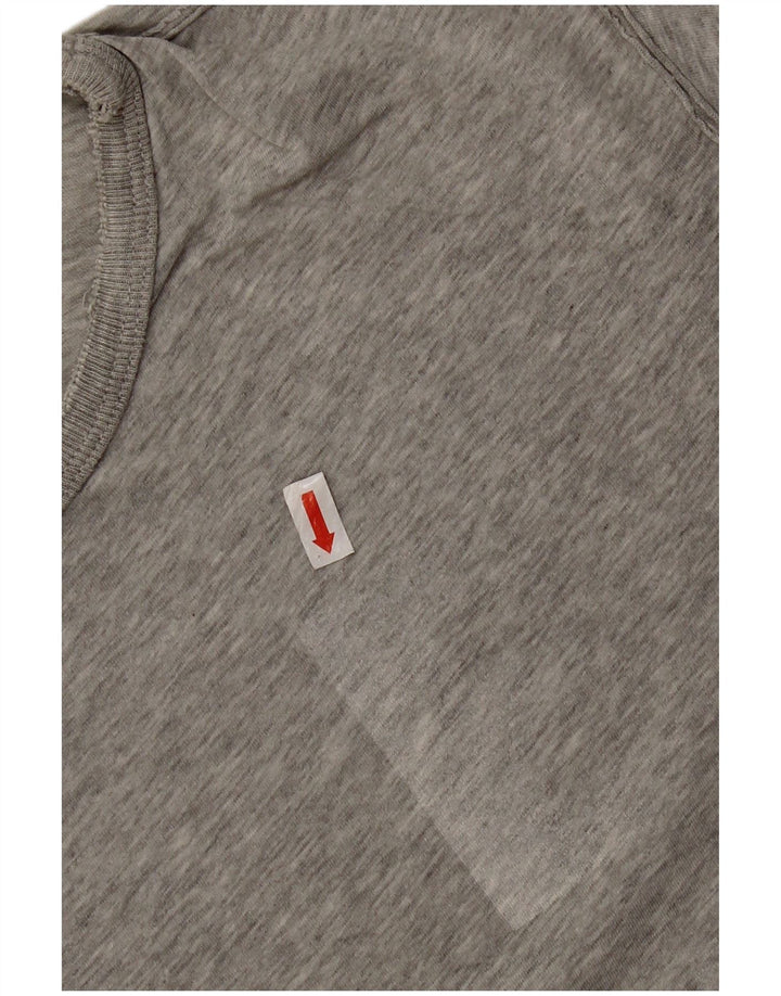 Diesel Camiseta masculina gráfica Top grande cinza manchado