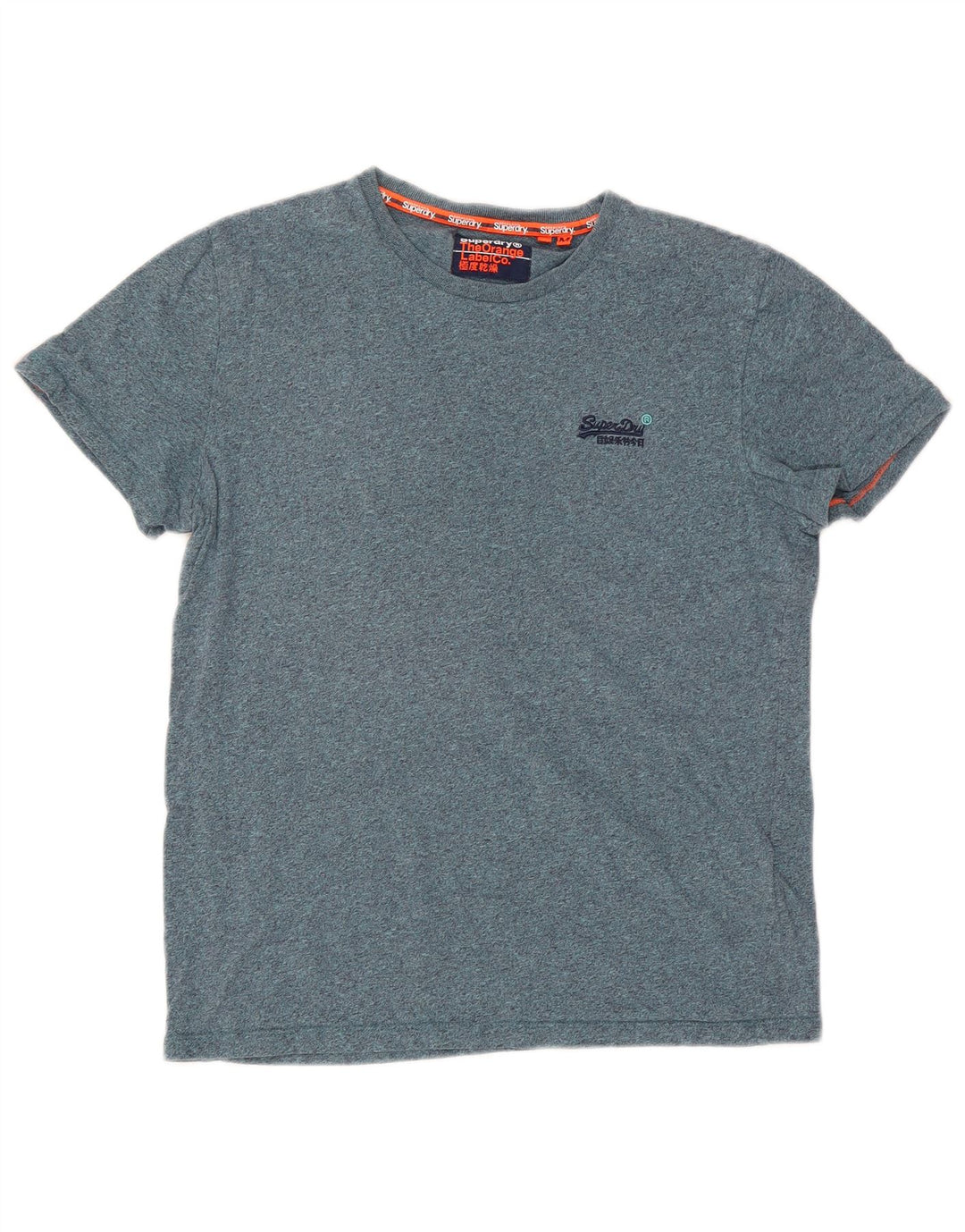 Camiseta masculina Superdry Top médio algodão azul