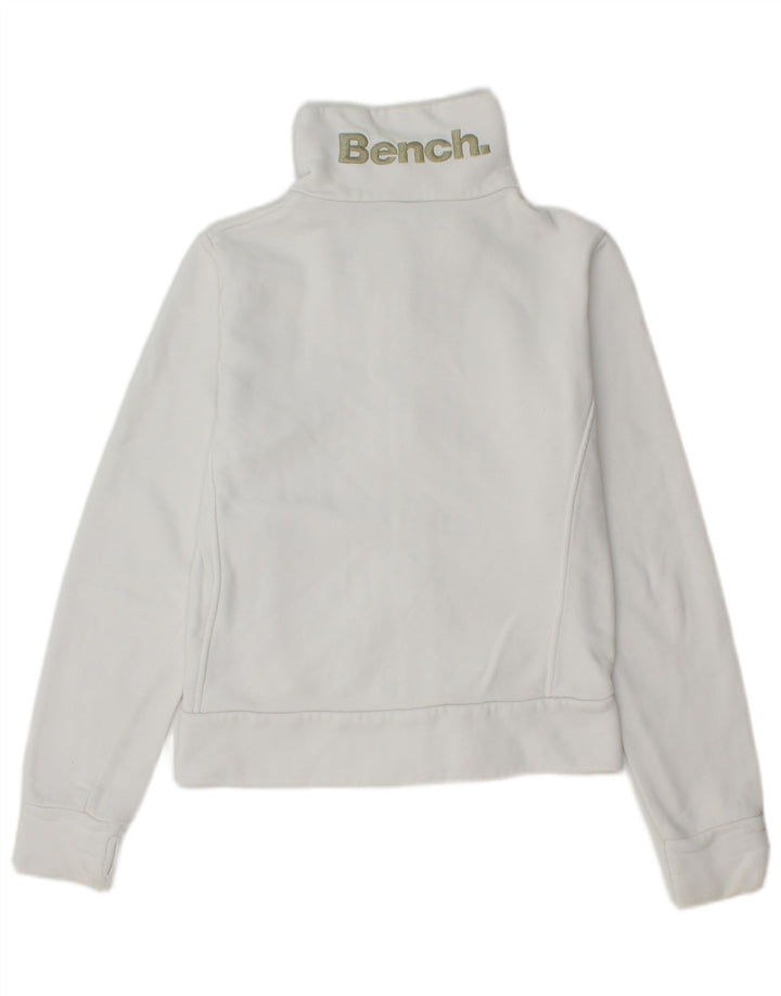 Jaqueta feminina de treino com corte gráfico Bench UK 10 algodão branco pequeno