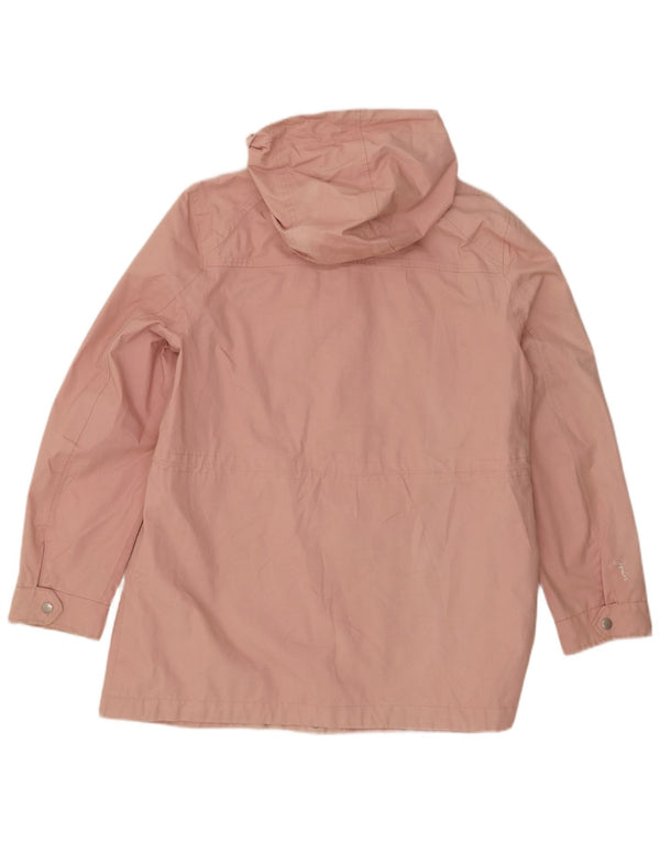 Capa de chuva feminina com capuz Joules UK 14 grande algodão rosa