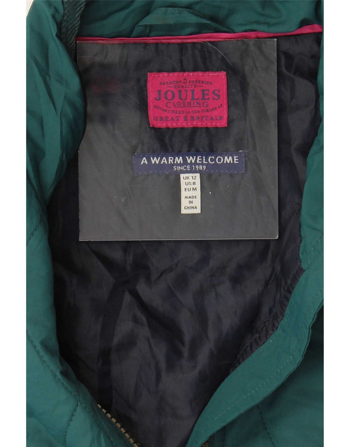 Jaqueta acolchoada feminina Joules UK 12 poliéster verde médio