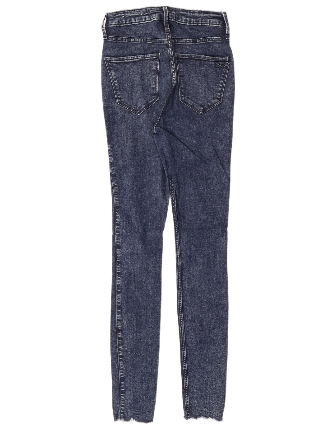HOLLISTER Jeans feminino curvilíneo cintura alta skinny US 5 pequeno W27 L28 azul
