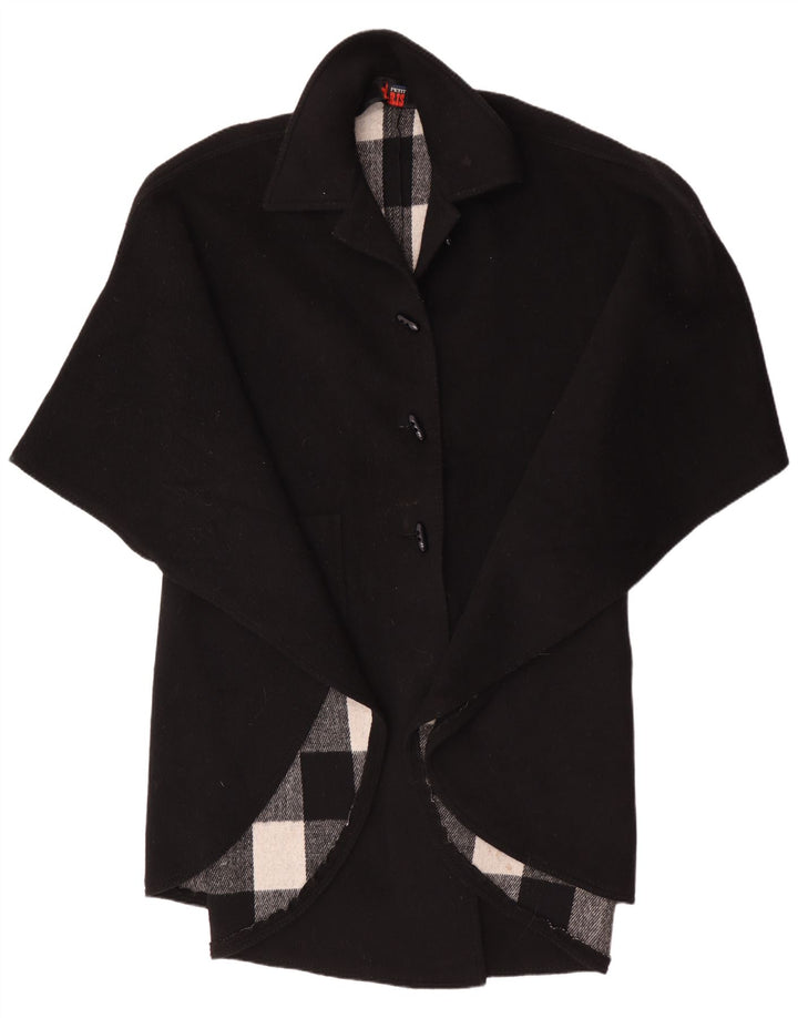 Casaco poncho feminino Althof Petit Paris EU 38 lã preta média