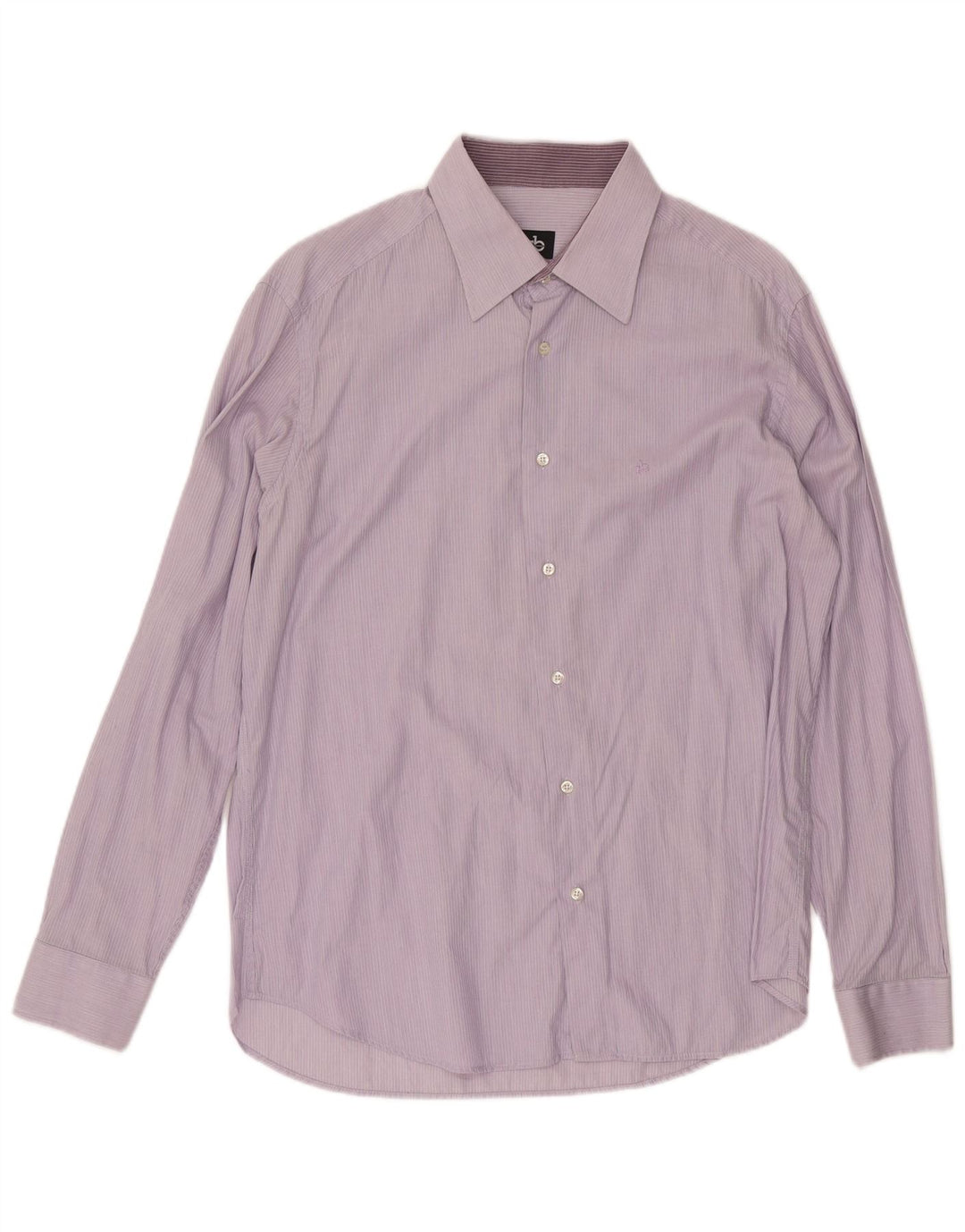 Camisa masculina ROCCOBAROCCO de algodão listrado roxo médio