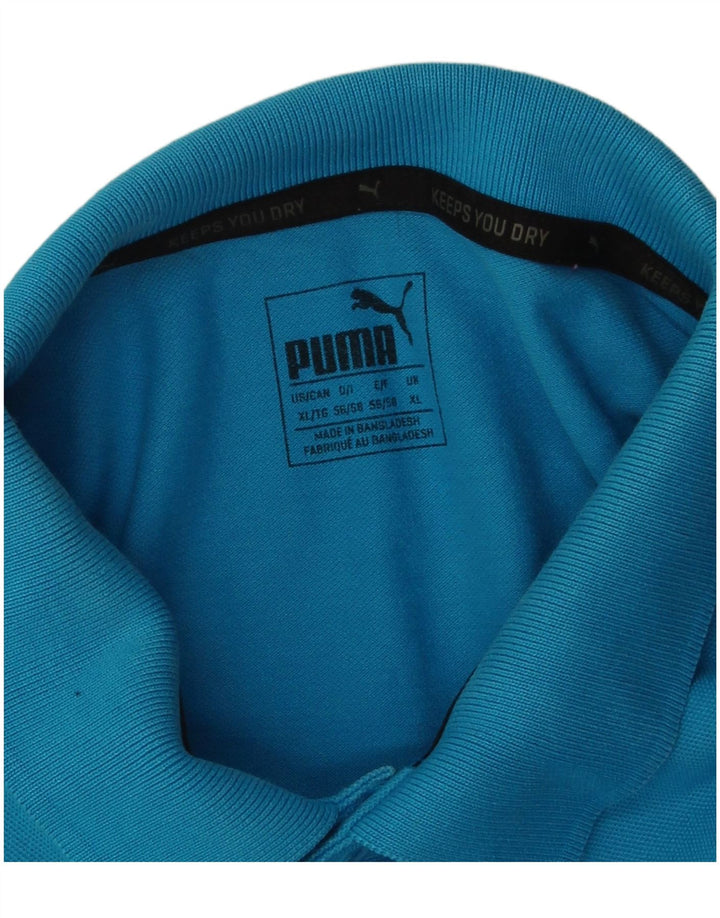 Camisa polo masculina Puma XL azul algodão