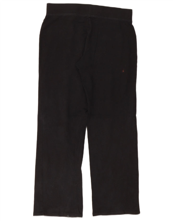 Calça de treino feminina Marks & Spencer Reino Unido 12 algodão preto médio