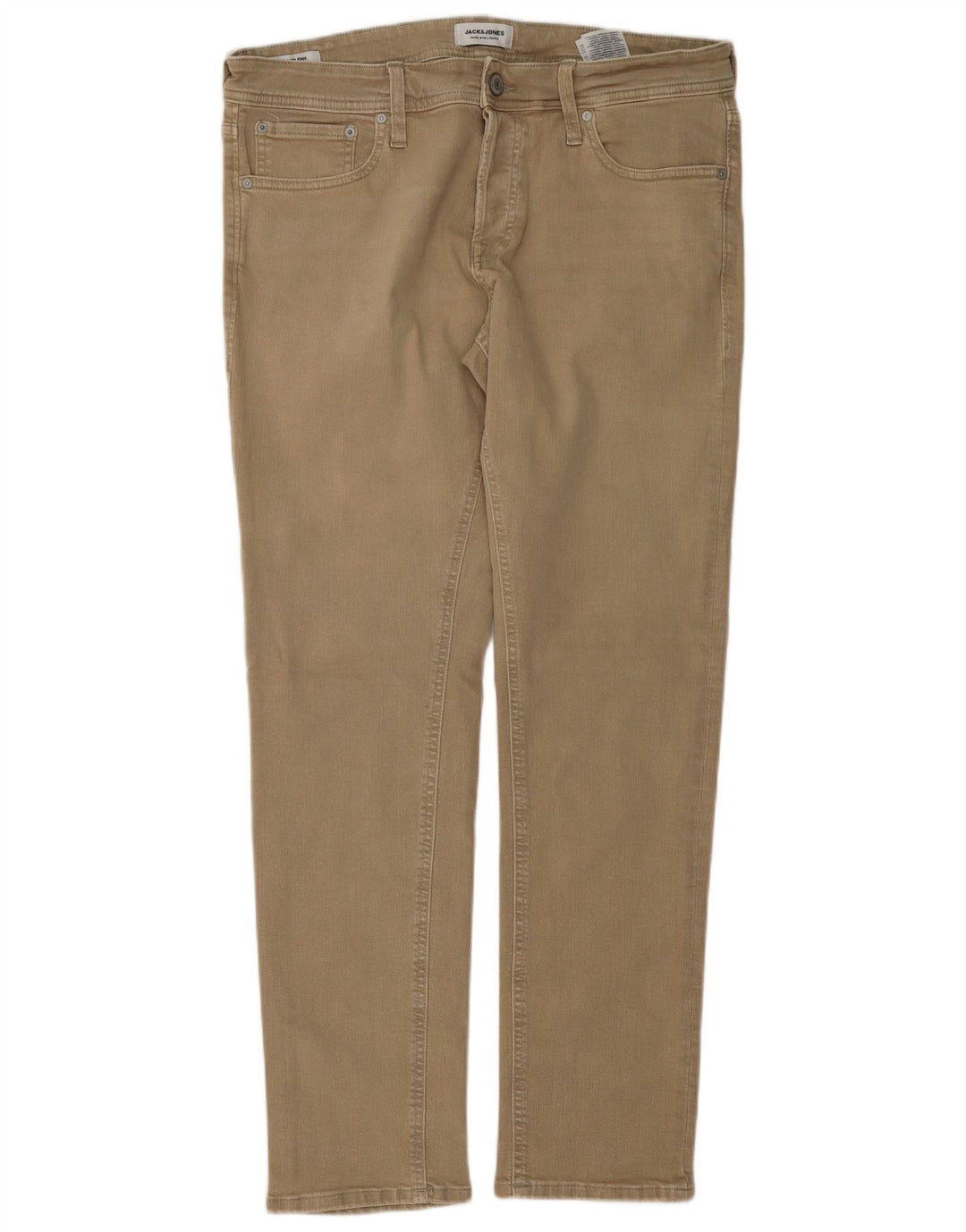 Jack & Jones Masculino GLENN Slim Jeans W34 L32 Algodão Bege