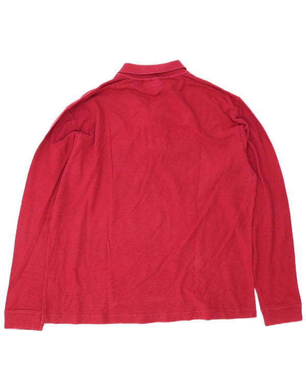 Polo masculino Fila de manga comprida XL vermelho algodão