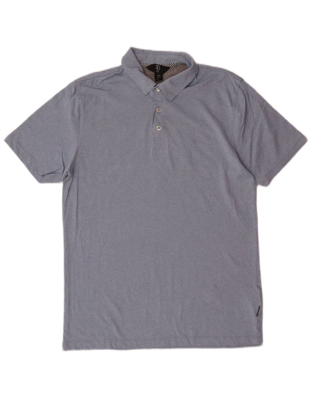 Camisa polo masculina VOLCOM pequena azul algodão