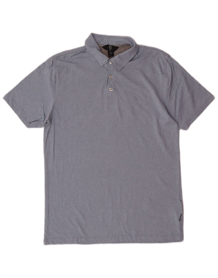 Camisa polo masculina VOLCOM pequena azul algodão