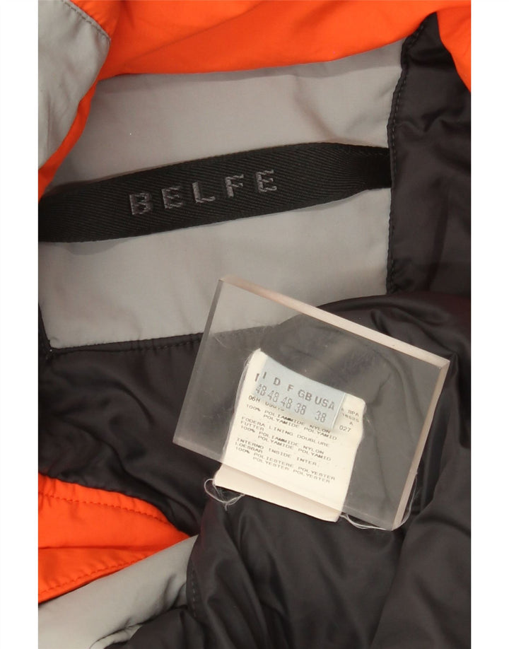 Jaqueta corta-vento masculina Belfe UK 38 poliamida colorblock cinza médio