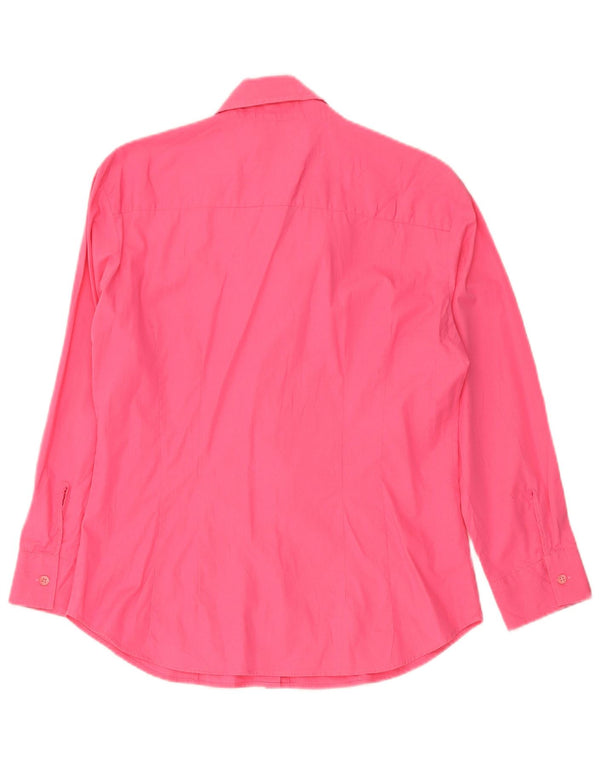 Camisa feminina Benetton grande algodão rosa