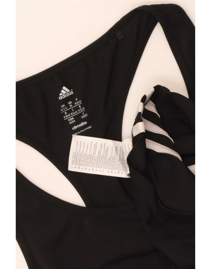 Adidas Womens Climalite Vest Top UK 12/14 Médio Preto Poliéster