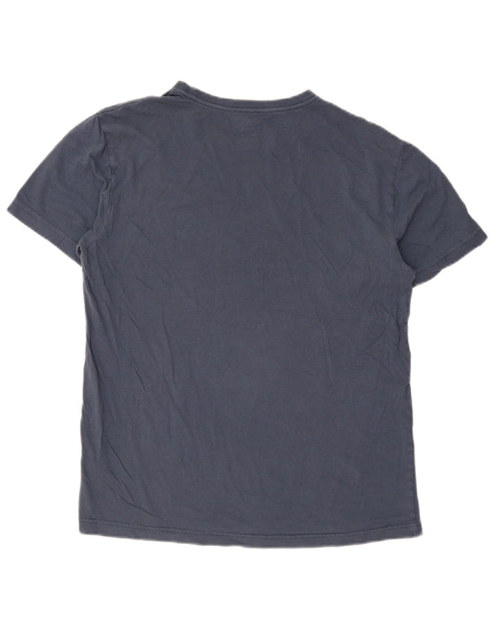 Hurley Camiseta masculina gráfica top pequeno algodão azul marinho