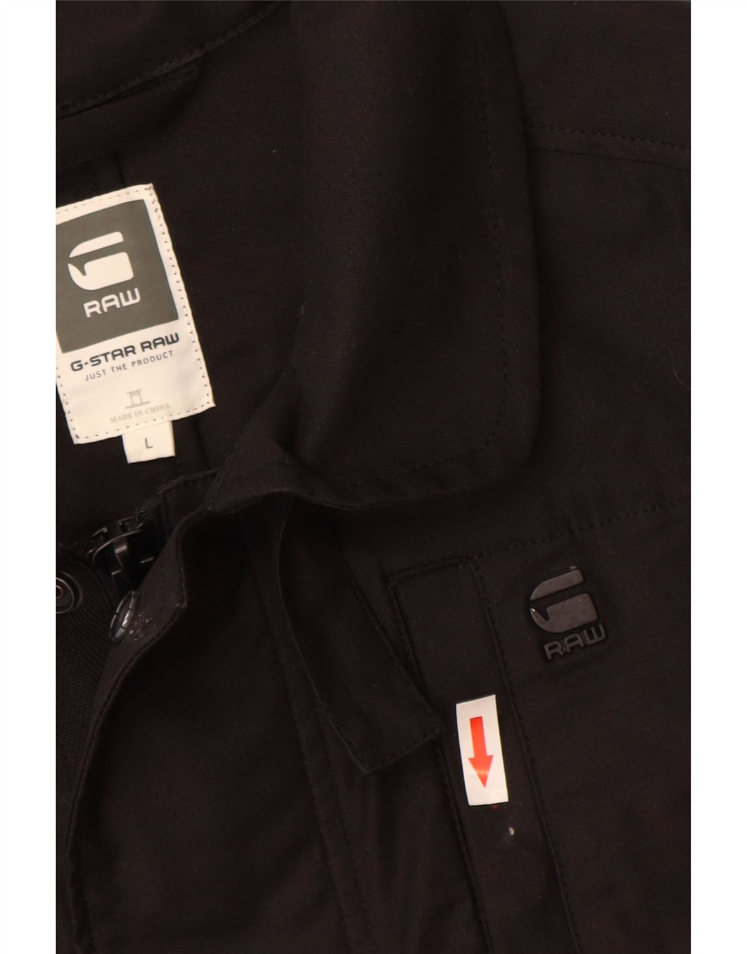 Jaqueta utilitária masculina G-Star UK 40 grande algodão preto
