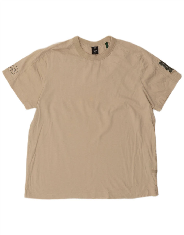 Camiseta masculina G-STAR Top 2XL algodão bege