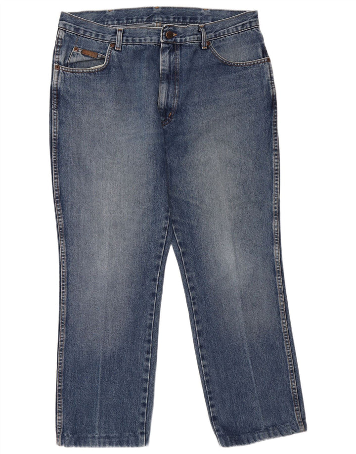 Wrangler Masculino Texas Straight Jeans W38 L30 Azul Algodão