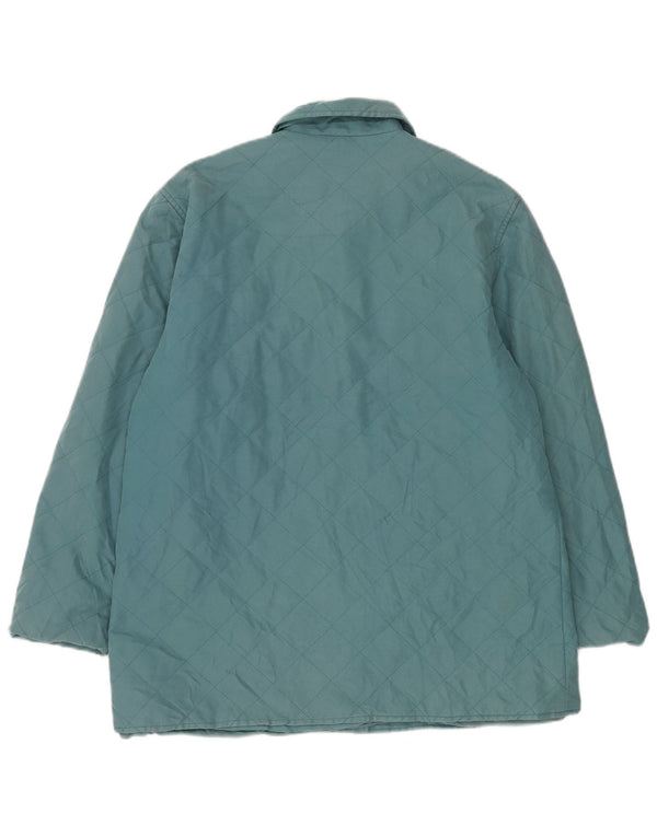 Jaqueta acolchoada feminina Orvis UK 16 grande poliéster azul