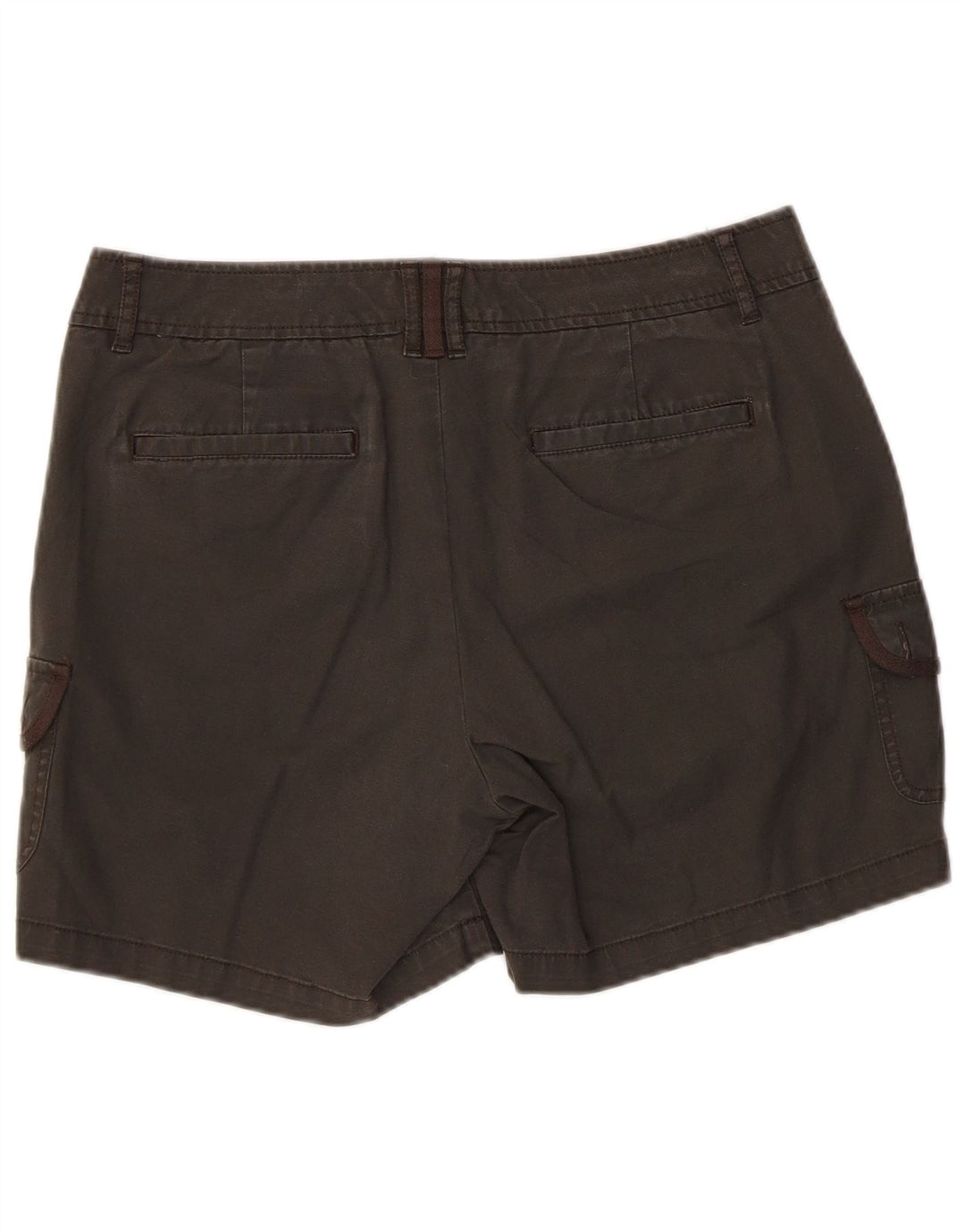 Shorts cargo feminino Dockers US 8 médio W32 algodão cinza