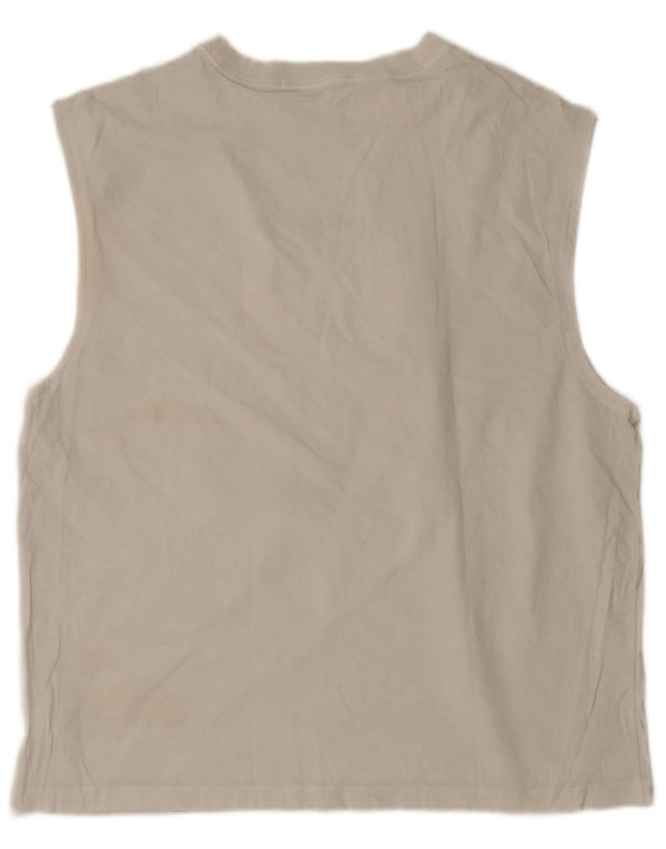 Calvin Klein Jeans Colete Masculino Top Grande Algodão Cinza