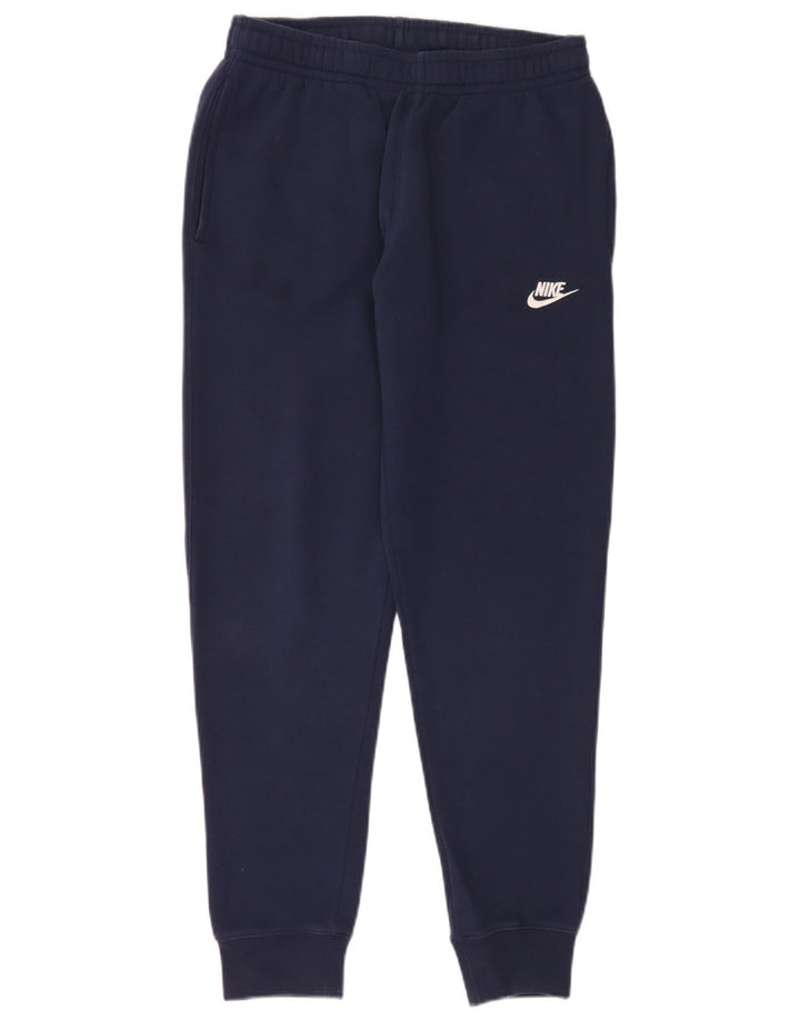 Calça de treino masculina Nike joggers pequeno algodão azul marinho