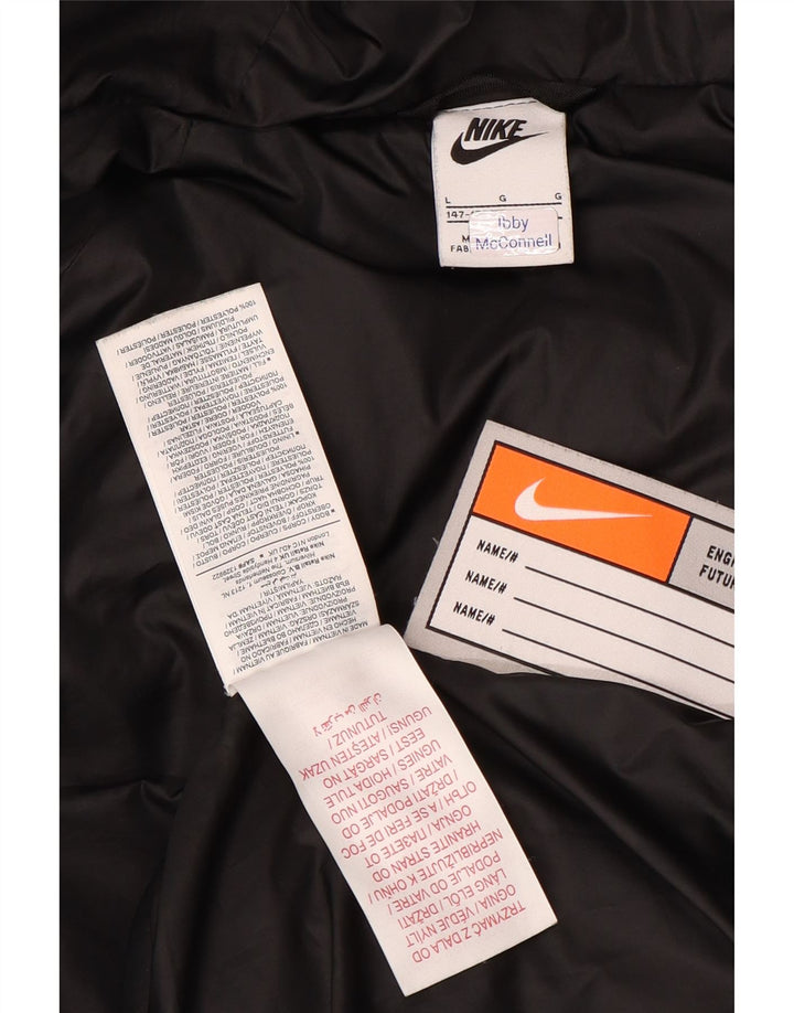 Jaqueta acolchoada com capuz Nike Boys 12-13 anos grande poliéster preto