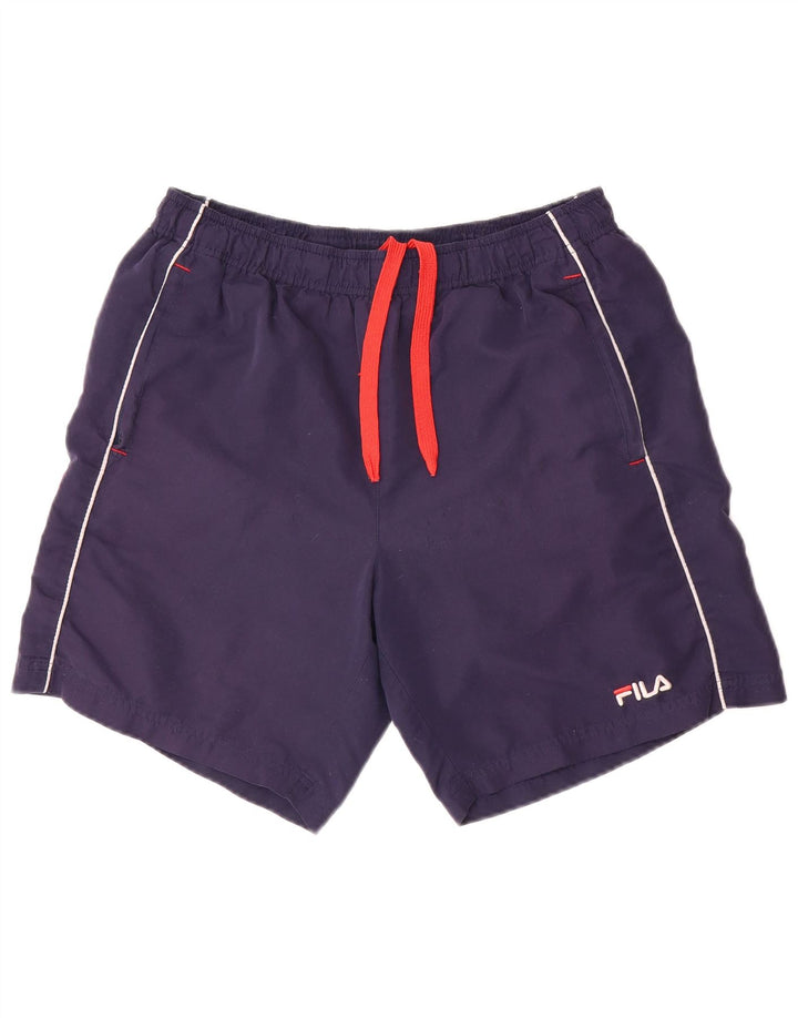 Fila Mens Graphic Sport Shorts Médio Azul Marinho Poliéster
