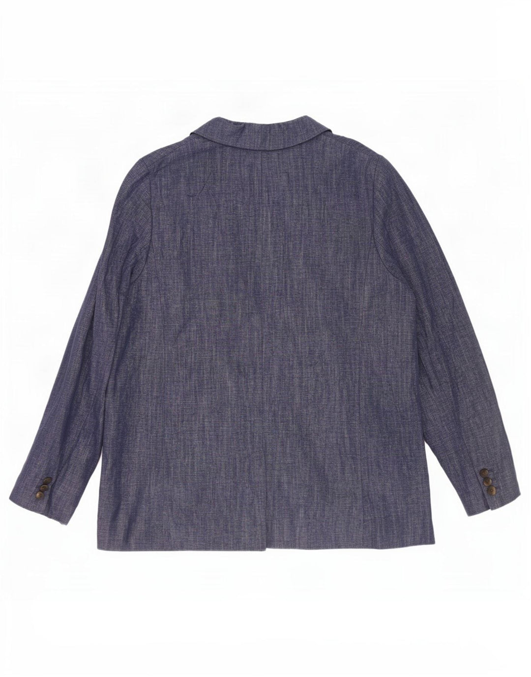 Jaqueta blazer feminina de 2 botões Marks & Spencer Reino Unido 16 grande algodão azul marinho