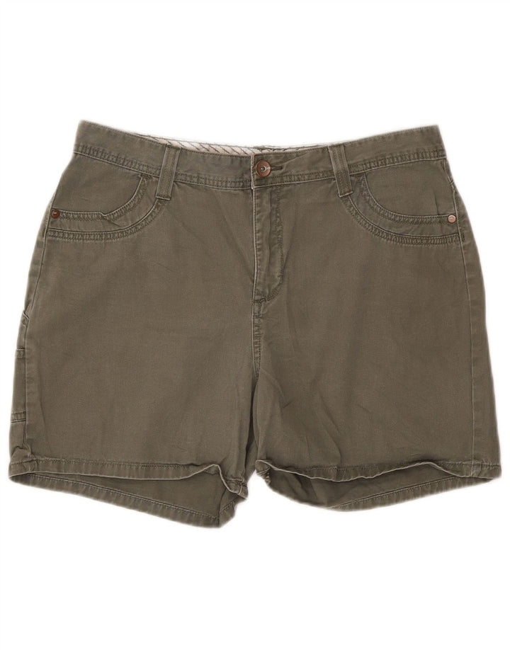 Shorts cargo feminino LEE EUA 12 grande W32 algodão cáqui
