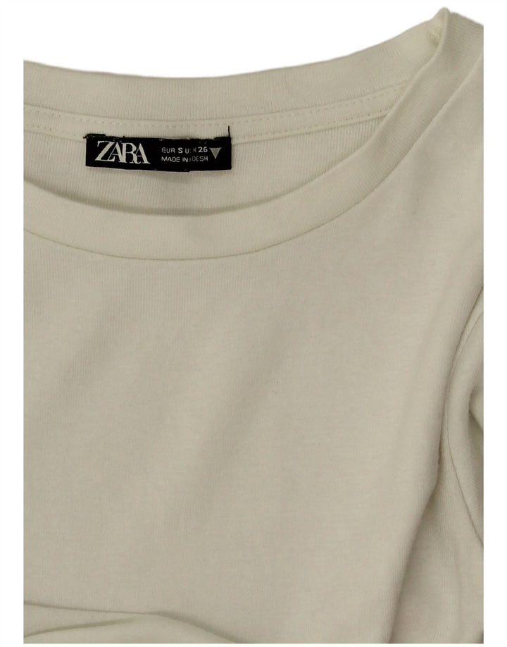 Macacão feminino de manga comprida Zara UK 8 pequeno off white