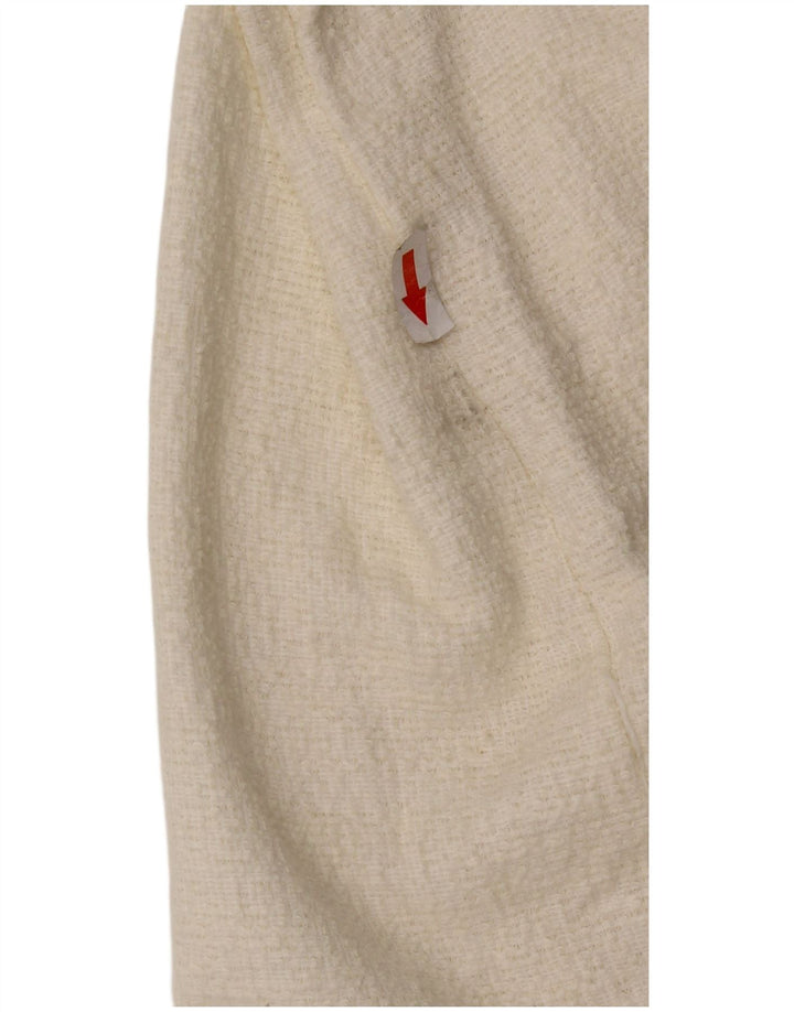 Vestido bainha feminino Zara Reino Unido 8 pequeno algodão branco